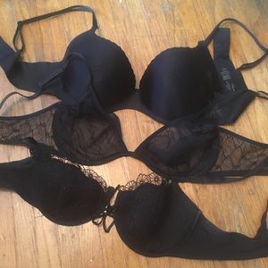 3 Black Victoria’s Secret Bras